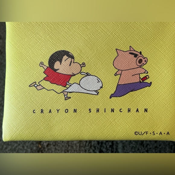 Crayon Shin-Chan Buriburizaemon Mini Pouch Faux Leather PVC Japan Exclusive Cute - Picture 6 of 9